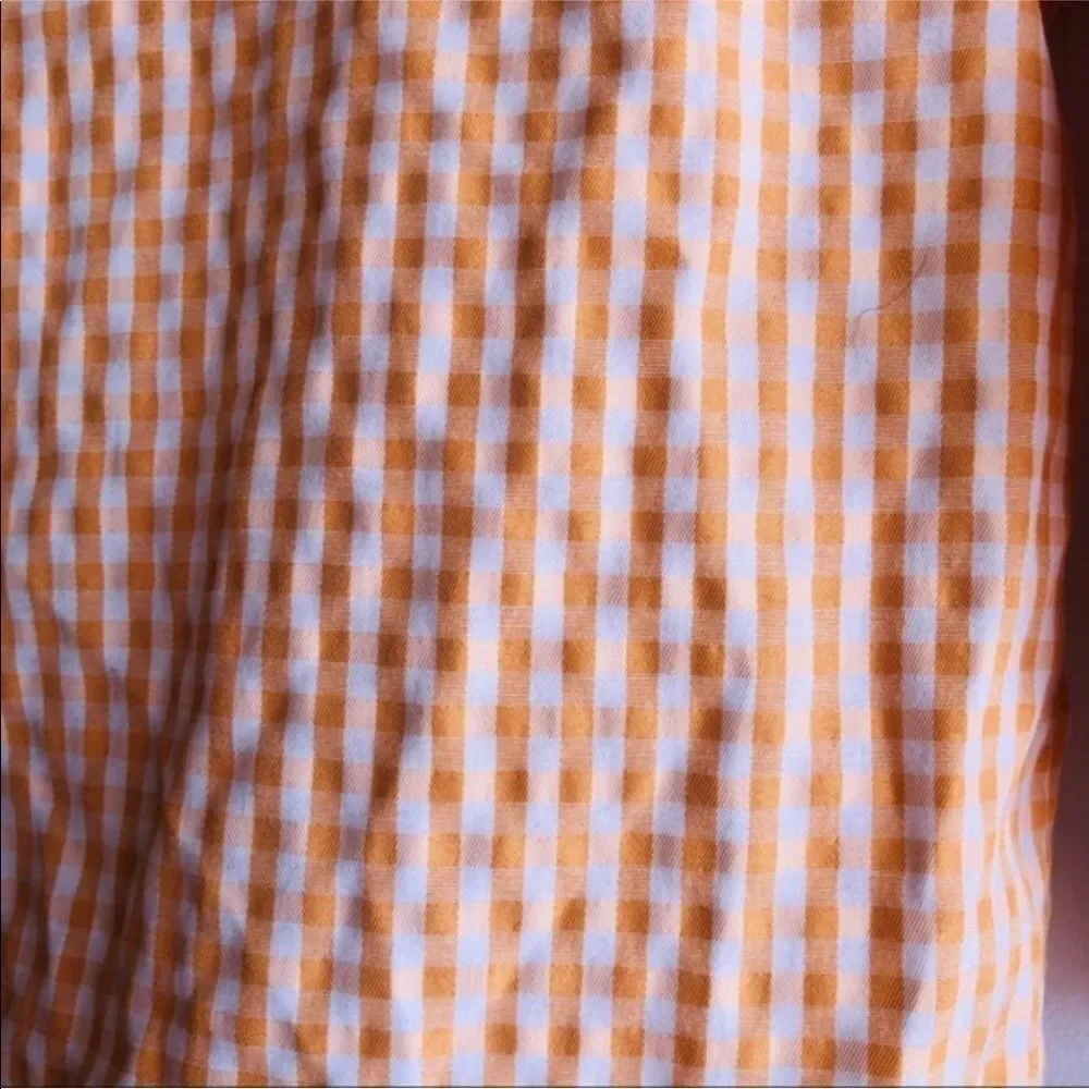 Andrew Fezza Baby Orange Gingham Shirt